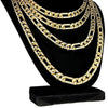 14K Gold Plated Chain Figaro Links Fully Iced 16"-24
