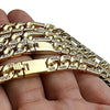14K Gold Plated Chain Figaro Links Fully Iced 16"-24