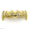 14K Gold Plated Crosses Bling Top Vampire Fangs Grillz