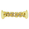 14K Gold Plated Cuban Iced CZ Bottom Vampire Fangs Grillz