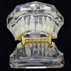 14K Gold Plated Cuban Iced CZ Bottom Vampire Fangs Grillz