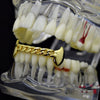 14K Gold Plated Cuban Link Bottom Teeth Vampire Fangs Grillz