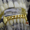 14K Gold Plated Cuban Link Bottom Teeth Vampire Fangs Grillz