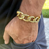 14K Gold Plated Cuban Link Chain Hip Hop Bracelet 20MM Thick 8-9" Inch
