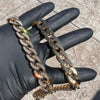 14k Gold Plated Cuban Link Chain Iced CZ Bling Out Necklace 13mm 16-24"