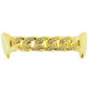 14K Gold Plated Cuban Link CZ Top Teeth Fang Grillz