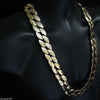 14k Gold Plated Cuban Link Hip Hop Necklace 30" 25mm Chain w/25 mm Bracelet Set