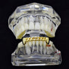 14K Gold Plated Cuban Link Plain Bottom Teeth Grillz