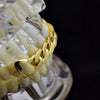 14K Gold Plated Cuban Link Plain Top Teeth Grillz