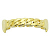 14K Gold Plated Cuban Link Plain Top Teeth Vampire Fangs