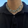 14K Gold Plated Cuban Mariner Two-Tone Choker 18"