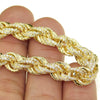 14K Gold Plated CZ Rope Bracelet 8.5"