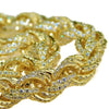 14K Gold Plated CZ Rope Bracelet 8.5"