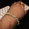 14K Gold Plated CZ Rope Bracelet 8.5"