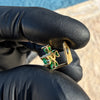 14k Gold Plated CZ Stone Cross Tooth Cap Silver Tone Grillz
