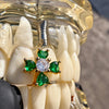 14k Gold Plated CZ Stone Cross Tooth Cap Silver Tone Grillz