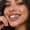 14k Gold Plated CZ Stone Cross Tooth Cap Silver Tone Grillz