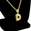 14K Gold Plated D Letter Micro Chain