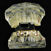 14K Gold Plated Deep Diamond-Cut Bottom Grillz