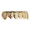 14k Gold Plated Deep Nugget Cut Grillz Bottom Six Teeth Grills