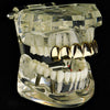 14K Gold Plated Deeper-Cut Top Teeth Plain Grillz