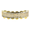 14K Gold Plated Diamond-Cut Bottom Teeth Grillz