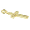 14k Gold Plated Diamond Cut Cross Pendant