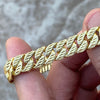 14k Gold Plated Diamond Dust Diamond Cut Bracelet 8" or 9"