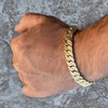14k Gold Plated Diamond Dust Diamond Cut Bracelet 8" or 9"