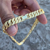14k Gold Plated Diamond Dust Diamond Cut Cuban Chain 30"