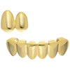 14K Gold Plated Double Top & 6 Bottom Teeth Grillz Set