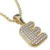 14K Gold Plated E Letter Micro Rope Chain Necklace