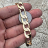 14k Gold Plated Figaro Link Bracelet 10" x 12mm