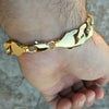 14k Gold Plated Figaro Link Bracelet 9" x 12mm