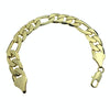 14k Gold Plated Figaro Link Bracelet 9" x 12mm