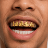 14K Gold Plated Fire Flames Top Teeth Grillz