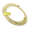 14K Gold Plated Flat Cuban Link Chain 24" 4MM Necklace