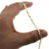 14K Gold Plated Flat Cuban Link Chain 24" 4MM Necklace