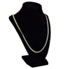 14K Gold Plated Flat Cuban Link Chain 24" 4MM Necklace