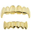 14k Gold Plated Full Vampire Fangs Grillz Set