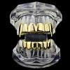 14k Gold Plated Full Vampire Fangs Grillz Set