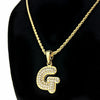 14K Gold Plated G Letter Micro Chain Rope Necklace