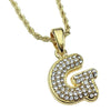 14K Gold Plated G Letter Micro Chain Rope Necklace