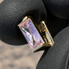 14K Gold Plated Gap Grill Pink CZ Iced Single Tooth Grillz