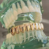14k Gold Plated Grillz Deeper-Cut Bottom 8 Eight Teeth