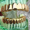 14k Gold Plated Grillz Deeper-Cut Eight Top 8 Bottom Teeth Set