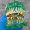 14k Gold Plated Grillz Deeper-Cut Eight Top 8 Bottom Teeth Set