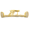 14K Gold Plated Gun Pistol Bar Top Teeth Grillz