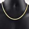 14K Gold Plated Herringbone Chain Necklace 20" x 4mm