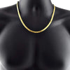 14K Gold Plated Herringbone Chain Necklace 20" x 5mm